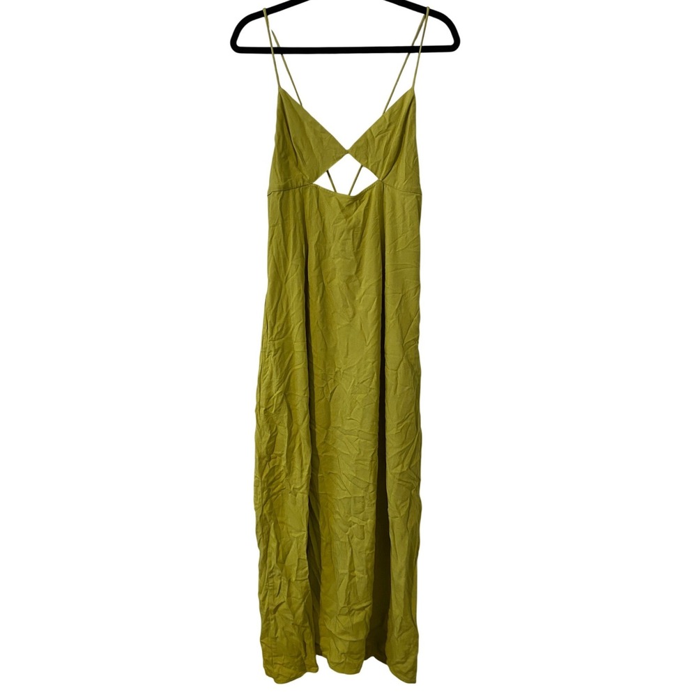 Matcha Green Cutout Midi Slip Dress‎ 12 Fairy Cocktail Ethereal Prom 90s Retro